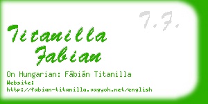 titanilla fabian business card