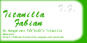 titanilla fabian business card